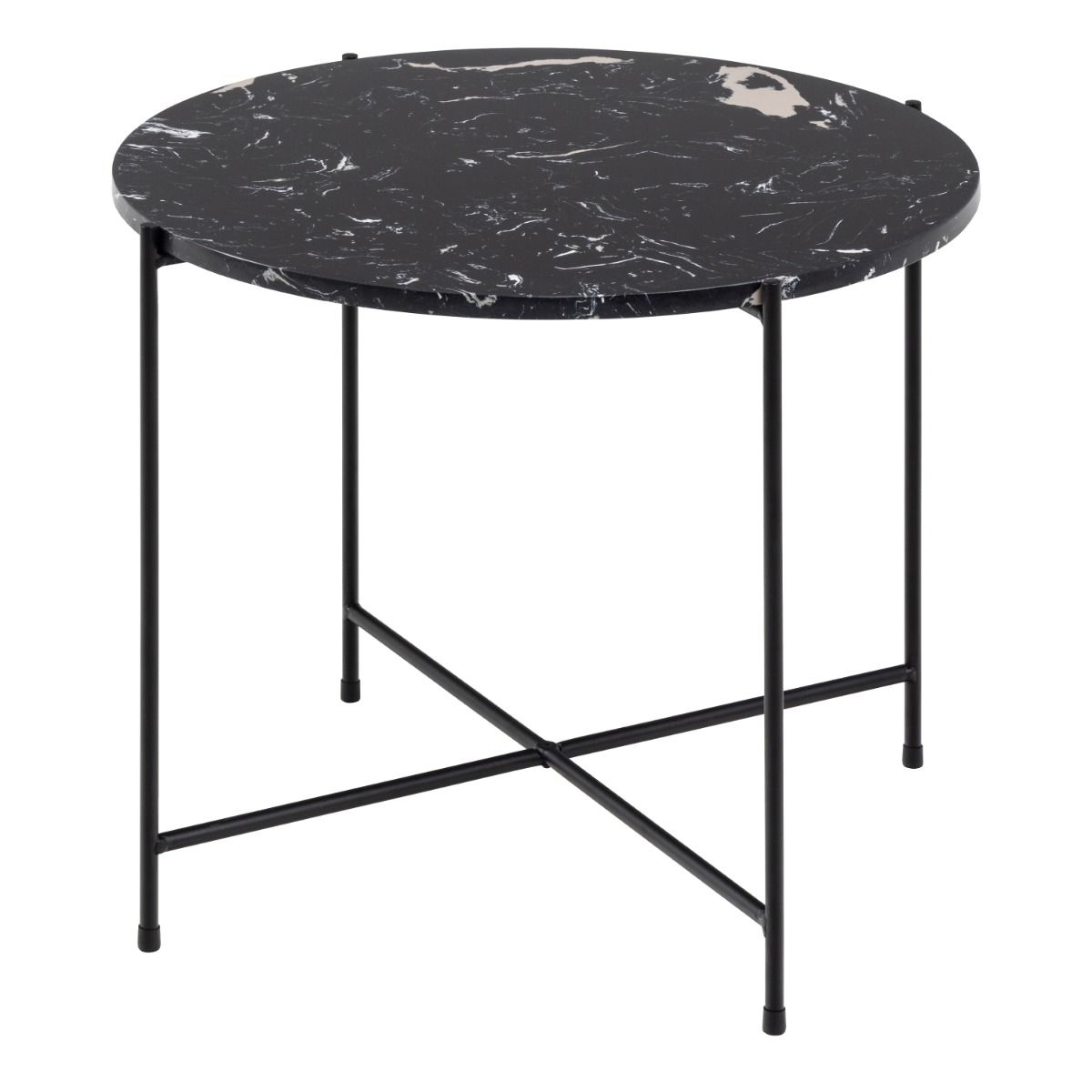 Avila Side Table With Black Marble Effect - Price Crash Furniture