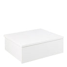 Avignon Floating Wall Mounted Square Bedside Table With 1 Drawer In White - Price Crash Furniture