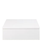 Avignon Floating Wall Mounted Square Bedside Table With 1 Drawer In White - Price Crash Furniture