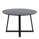 Malika 4 Seat Round Dining Table In Black - Price Crash Furniture