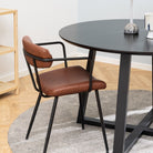 Malika 4 Seat Round Dining Table In Black - Price Crash Furniture