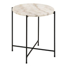 Avila Small Side Table With White Marble Effect - Price Crash Furniture