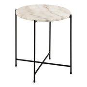 Avila Small Side Table With White Marble Effect - Price Crash Furniture