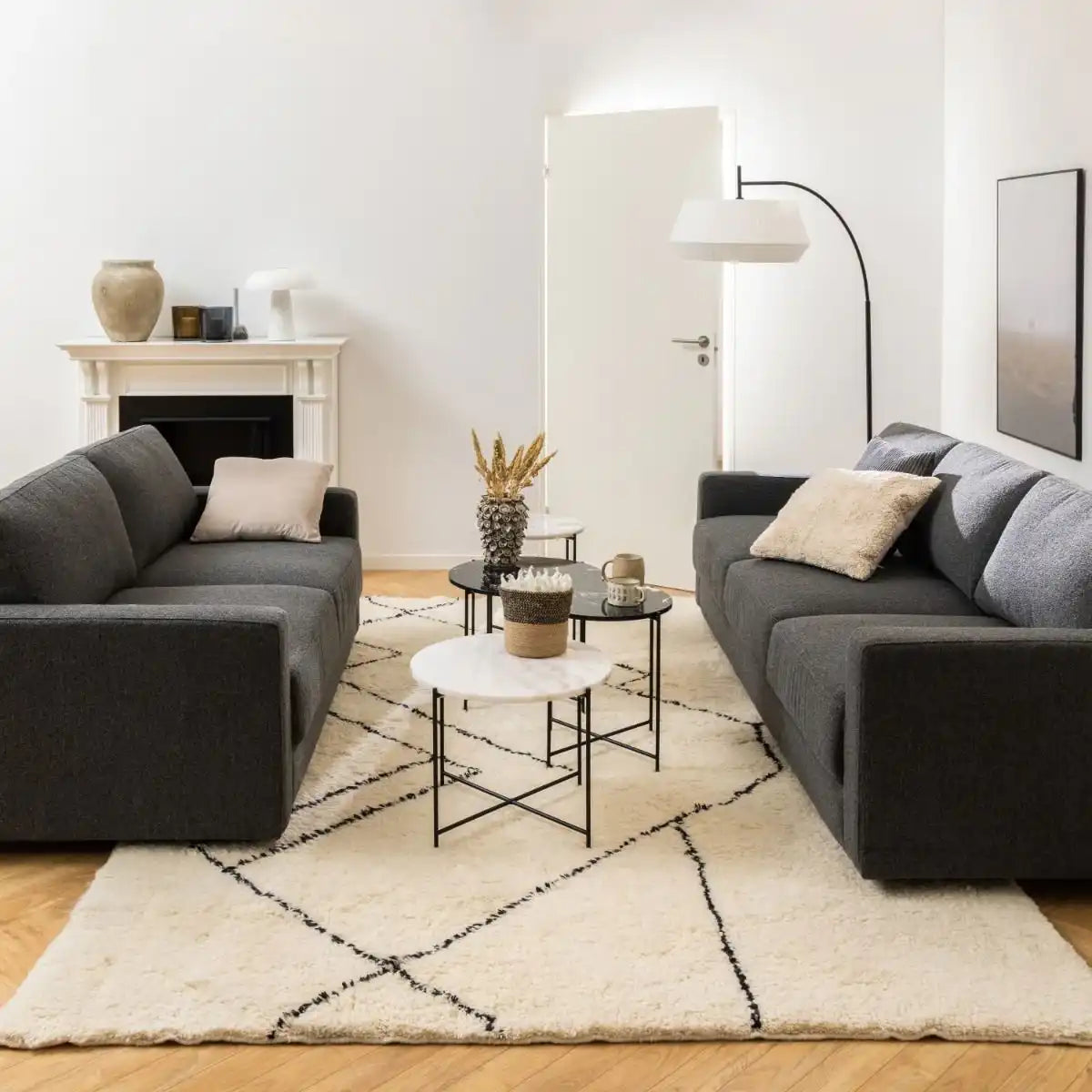 Avila Small Side Table With White Marble Effect - Price Crash Furniture