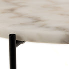 Avila Small Side Table With White Marble Effect - Price Crash Furniture