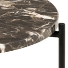 Avila Small Side Table With Brown Marble Effect - Price Crash Furniture