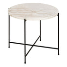 Avila Large Side Table With White Marble Effect - Price Crash Furniture