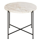 Avila Large Side Table With White Marble Effect - Price Crash Furniture