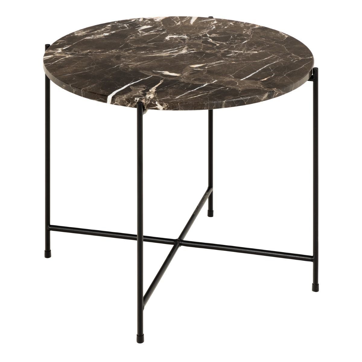 Avila Large Side Table With Brown Marble Effect - Price Crash Furniture