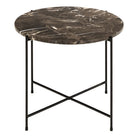 Avila Large Side Table With Brown Marble Effect - Price Crash Furniture