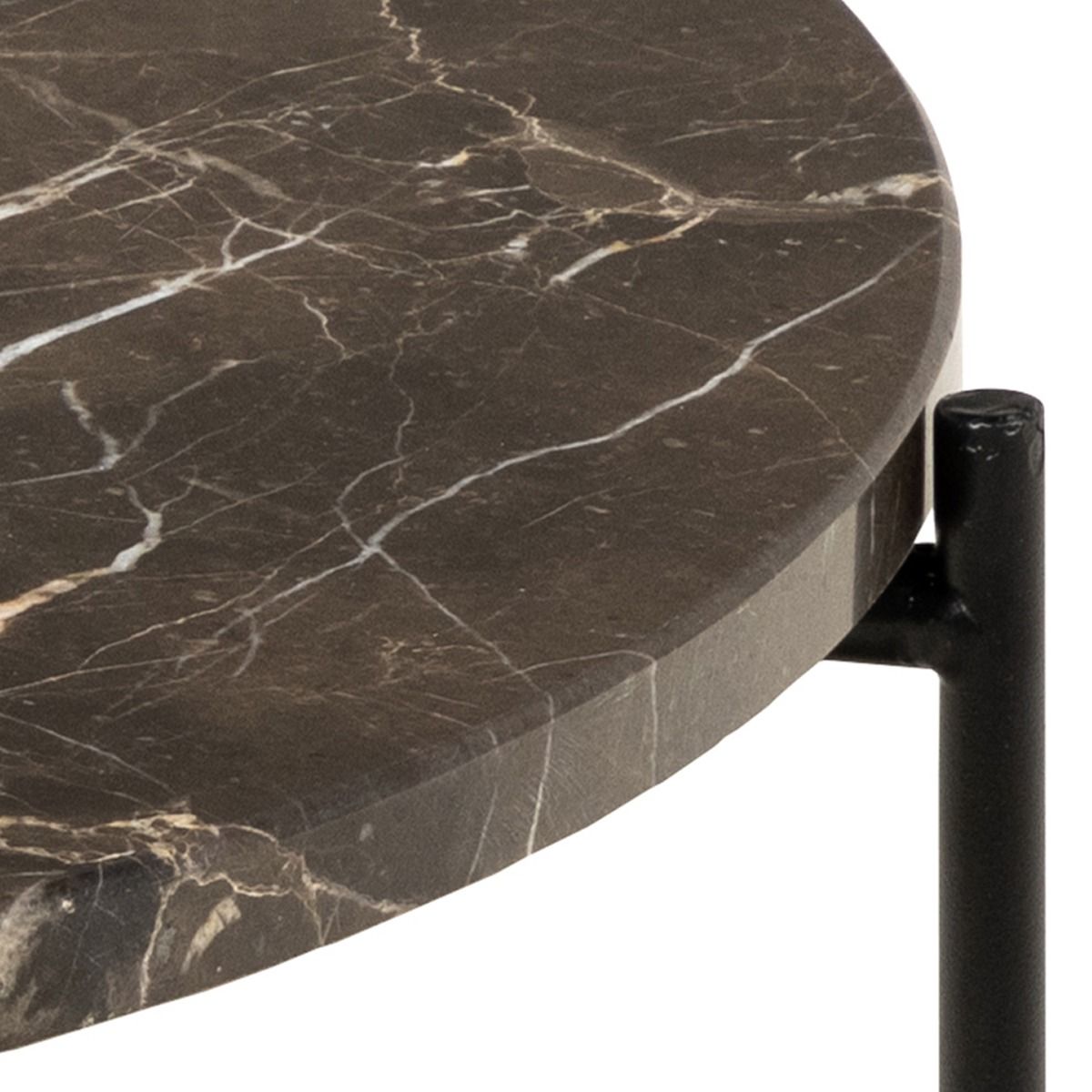 Avila Large Side Table With Brown Marble Effect - Price Crash Furniture