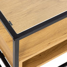 Randolf TV Unitin Black And Oak - Price Crash Furniture