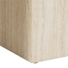 Dice Square Coffee Table Set In Light Travertine Effect - Price Crash Furniture