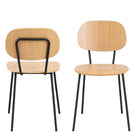 Amira Urban Bistro Style Dining Chair In Oak & Black (Set of 2) - Price Crash Furniture