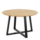 Malika 4 Seat Round Dining Table In Wild Oak - Price Crash Furniture