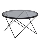 Cuxton Black Coffee Table, With Smoked Glass Top - Price Crash Furniture