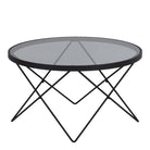 Cuxton Black Coffee Table, With Smoked Glass Top - Price Crash Furniture