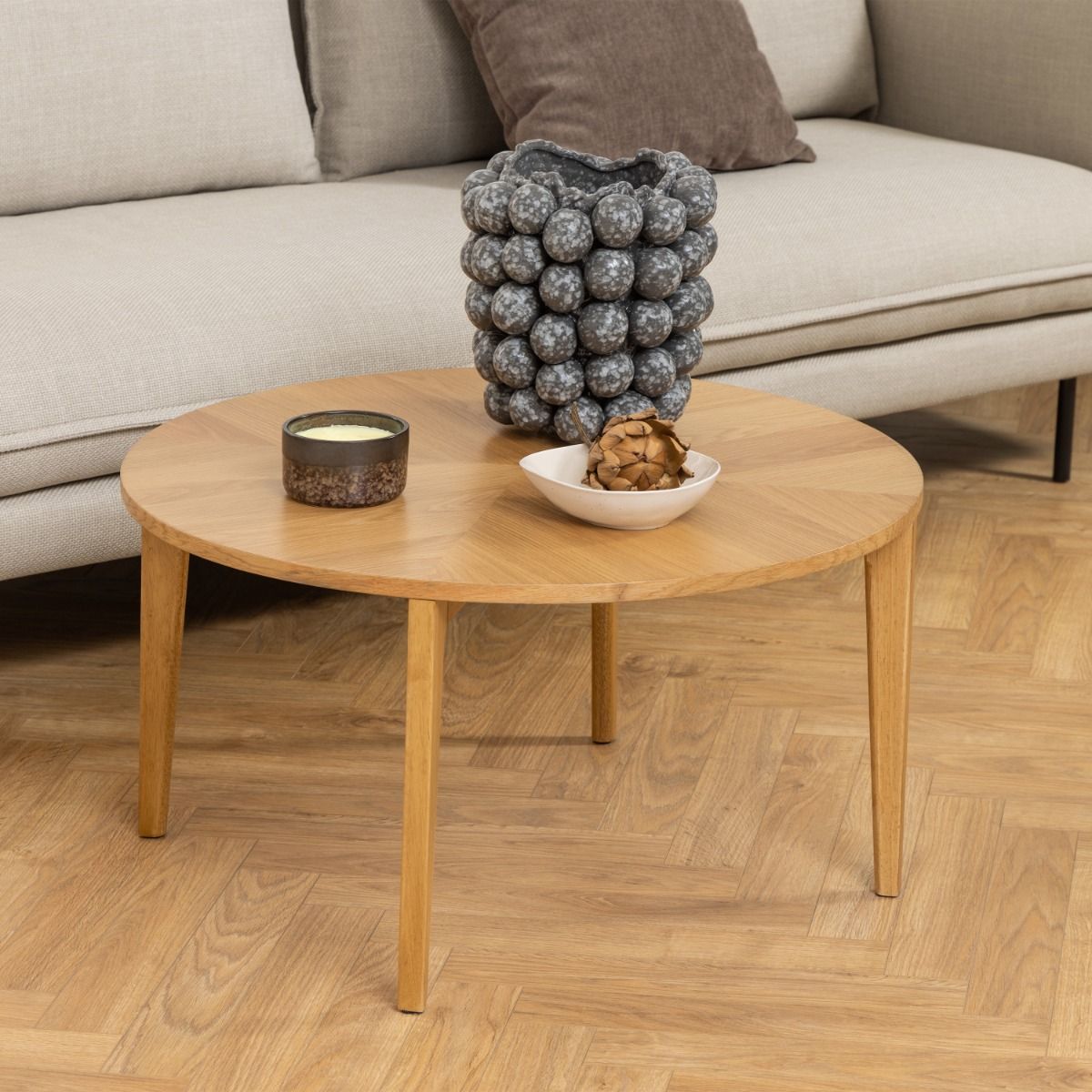 Laudal Starburst Design Classic Coffee Table In Oak - Price Crash Furniture