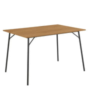 Peru 4 Seat Dining Table In Black And Oak - Price Crash Furniture