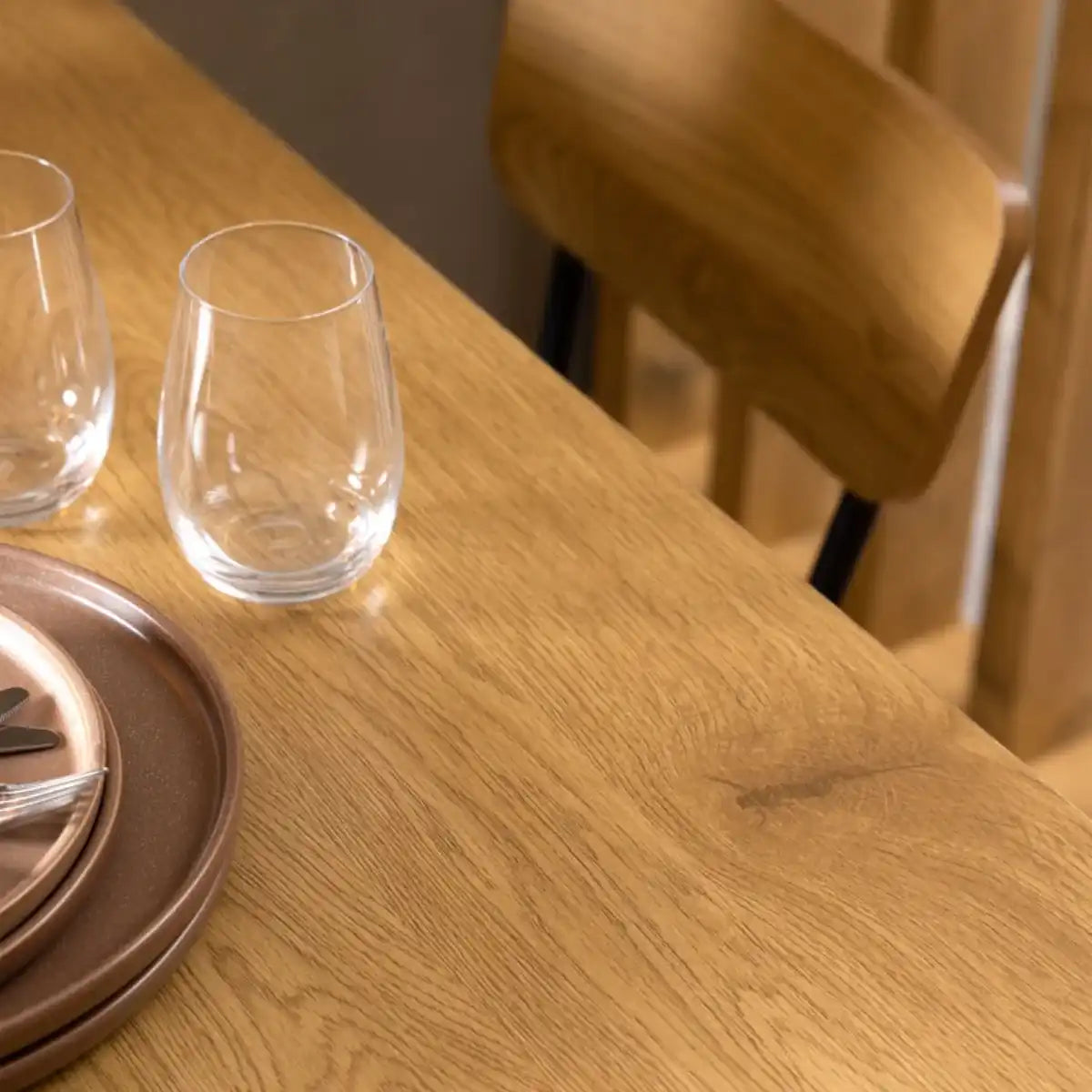 Peru 4 Seat Dining Table In Black And Oak - Price Crash Furniture