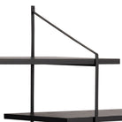 Belfast Wall Unit With 4 Shelves In Black - Price Crash Furniture