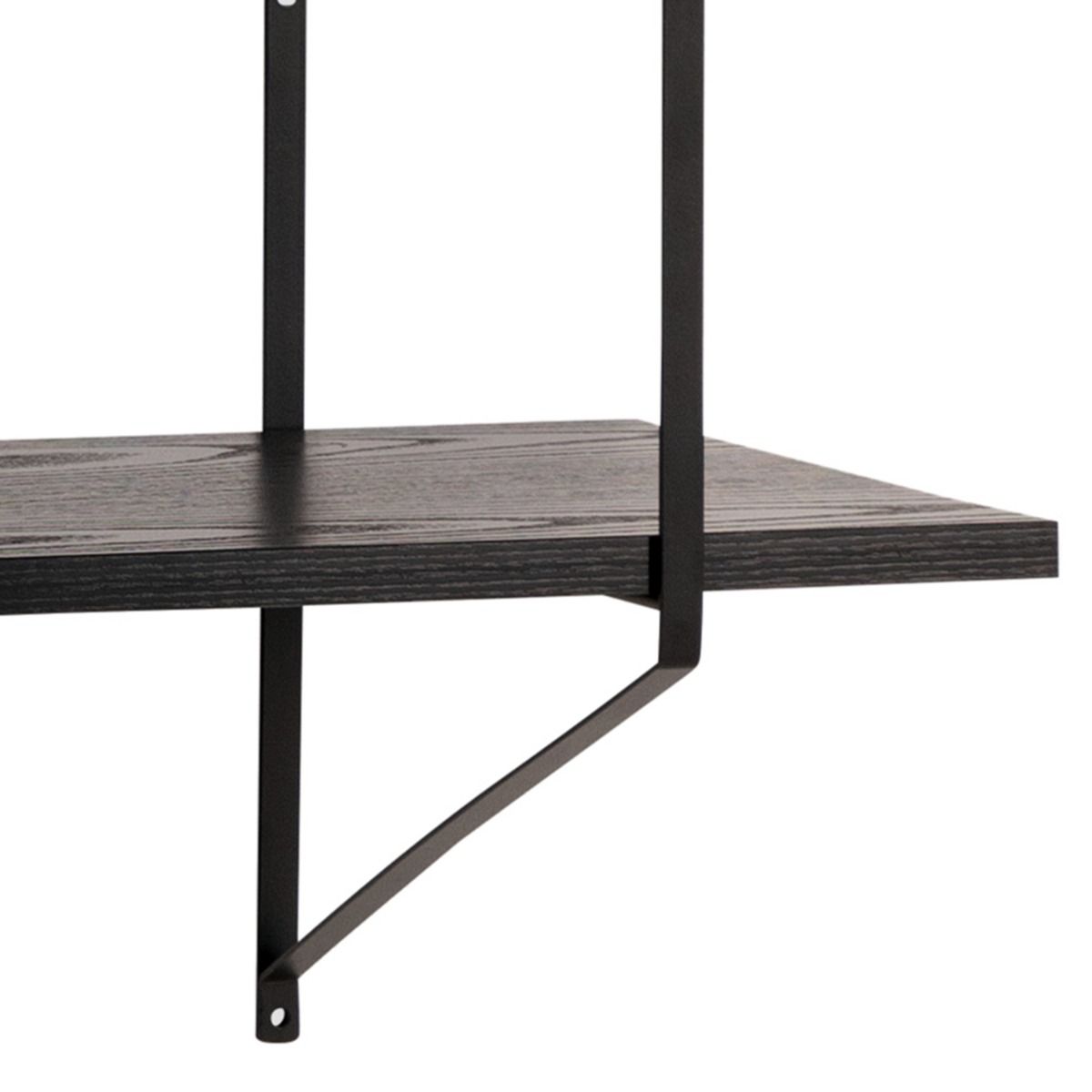 Belfast Wall Unit With 4 Shelves In Black - Price Crash Furniture