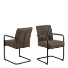 Adele Dining Chair In Grey Fabric Set Of 2 - Price Crash Furniture