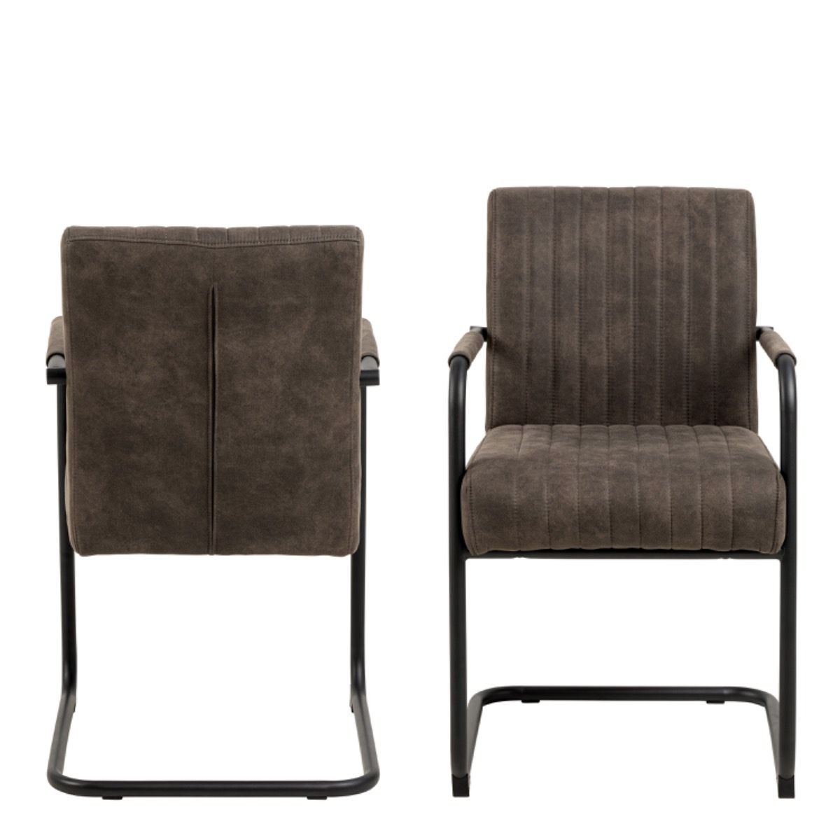 Adele Dining Chair In Grey Fabric Set Of 2 - Price Crash Furniture