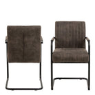 Adele Dining Chair In Grey Fabric Set Of 2 - Price Crash Furniture