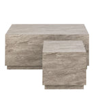 Dice Coffee Table Set In Grey Marble Effect - Price Crash Furniture