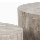 Dice Round Coffee Table Set In Grey Marble Effect - Price Crash Furniture