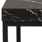 Barossa Square Coffee Table With Black Marble Effect & Black Steel - Price Crash Furniture