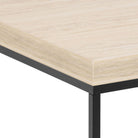 Barossa Coffee Table With Light Oak Top & Black Steel Base - Price Crash Furniture