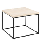 Barossa Large Square Coffee Table Light Oak & Black - Price Crash Furniture