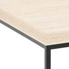 Barossa Large Square Coffee Table Light Oak & Black - Price Crash Furniture