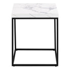 Barossa Square Coffee Table White Marble Effect & Black Base - Price Crash Furniture