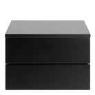 Avignon Floating Wall Mounted Bedside Table 2 Drawers In Black - Price Crash Furniture