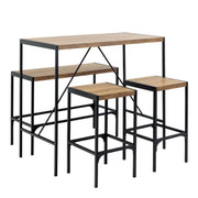 Bahamas Bar Table Set And Black And Oak - Price Crash Furniture