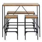 Bahamas Bar Table Set And Black And Oak - Price Crash Furniture