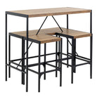 Bahamas Bar Table Set And Black And Oak - Price Crash Furniture