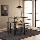 Bahamas Bar Table Set And Black And Oak - Price Crash Furniture