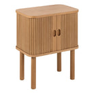 Langley Square Bedside Table In Oak - Price Crash Furniture