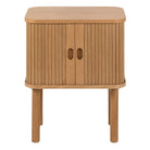 Langley Square Bedside Table In Oak - Price Crash Furniture