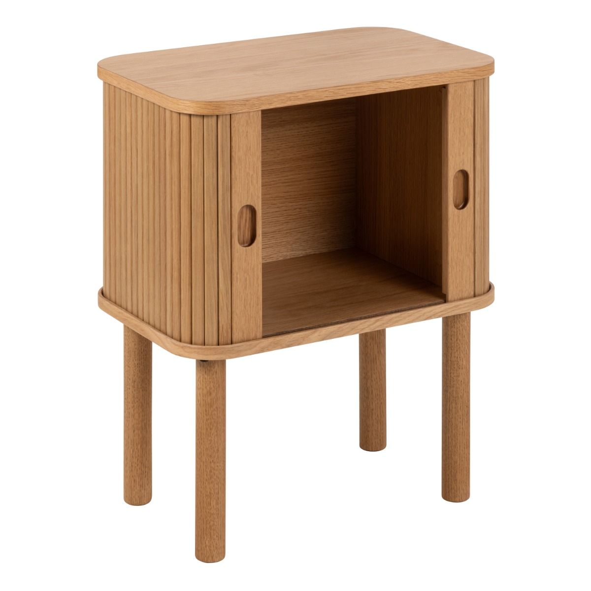 Langley Square Bedside Table In Oak - Price Crash Furniture