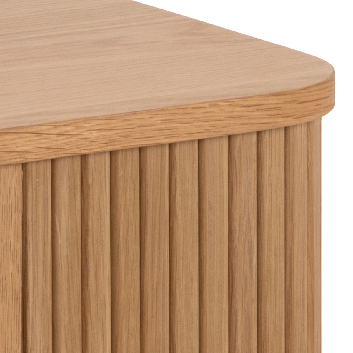 Langley Square Bedside Table In Oak - Price Crash Furniture