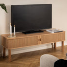 Langley TV Unit In Oak - Price Crash Furniture