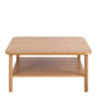 Banbury Retro Vintage Style Square Coffee Table In Oak - Price Crash Furniture