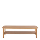 Banbury Retro Style Coffee Table With Shelf In Oak - Price Crash Furniture