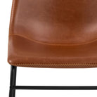 I_Oregon Dining Chair In Brown With Cream Stitching Set Of 2 - Price Crash Furniture