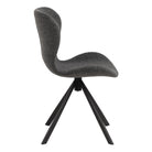 Batilda Swivel Dining Chairs In Grey Fabic Set Of 2 - Price Crash Furniture